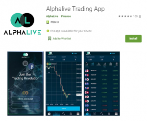 AlphaLive trading app