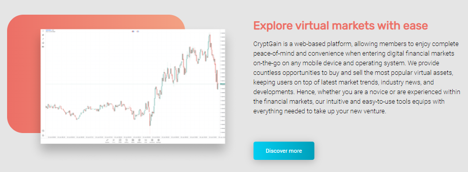 CryptGain trading platform