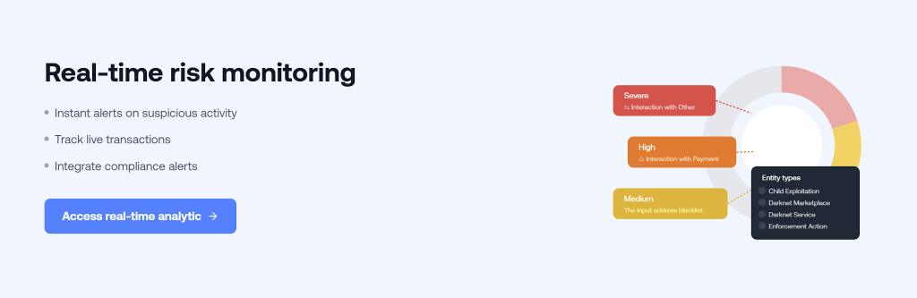 FinTracer real-time risk monitoring dashboard with alerts and transaction tracking