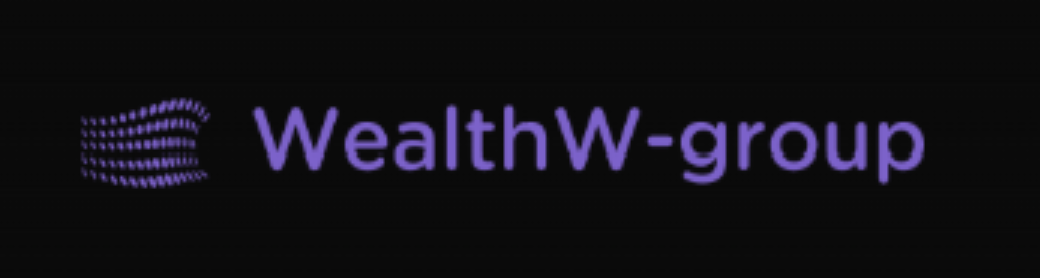 WealthW-Group logo displayed on a dark background with purple branding.